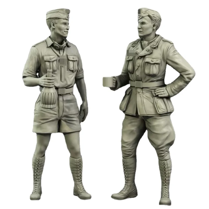 

1/35 Resin Figure Model Kits German North African Front Rest State 2 Figures Unassambled Unpainted Diy Toys