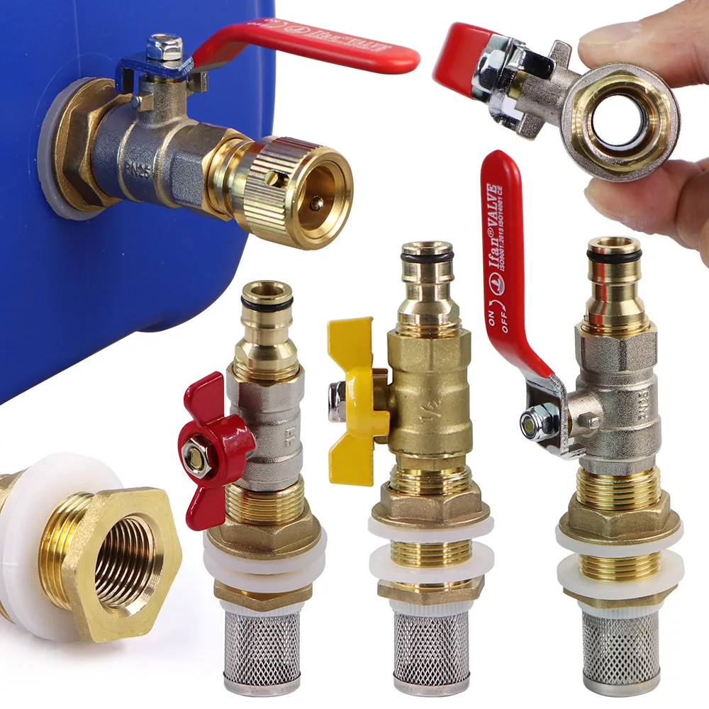 Латунный шаровой кран садовый соединитель для воды быстросъемный переходник