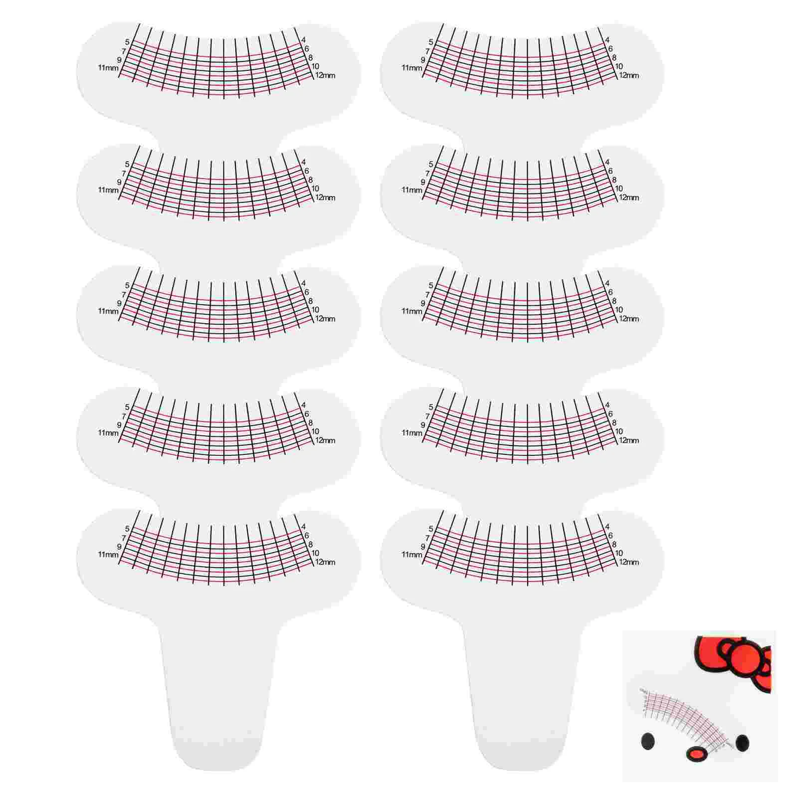 

Ruler Lash Eyelash Measuring Tool Eyelashes Rulers Paper Length Eyebrow Crafting Degree Mascara Curling Extension Brow Guide