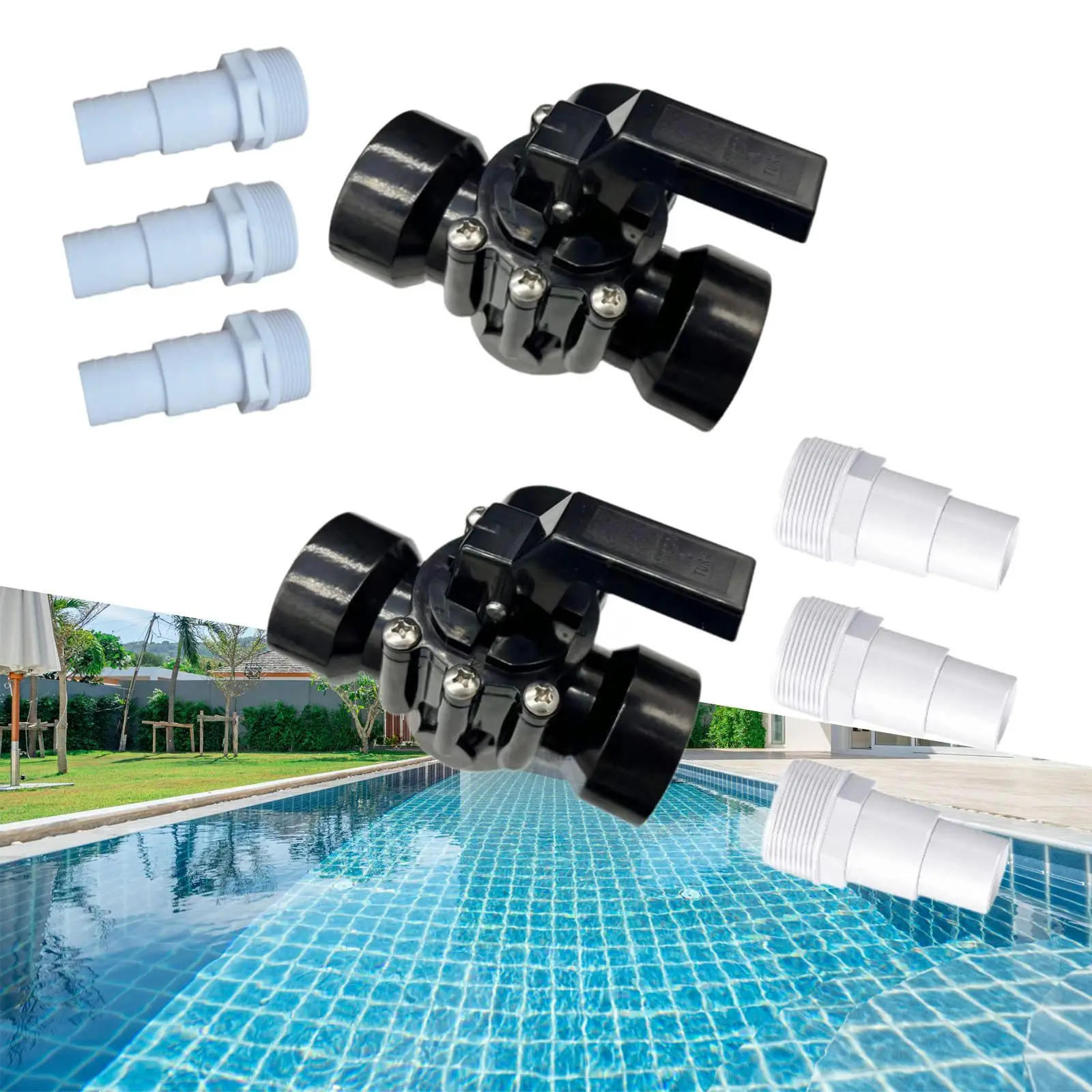 3-ходовой переключающий клапан 38 мм адаптер для шлангов бассейна соединение