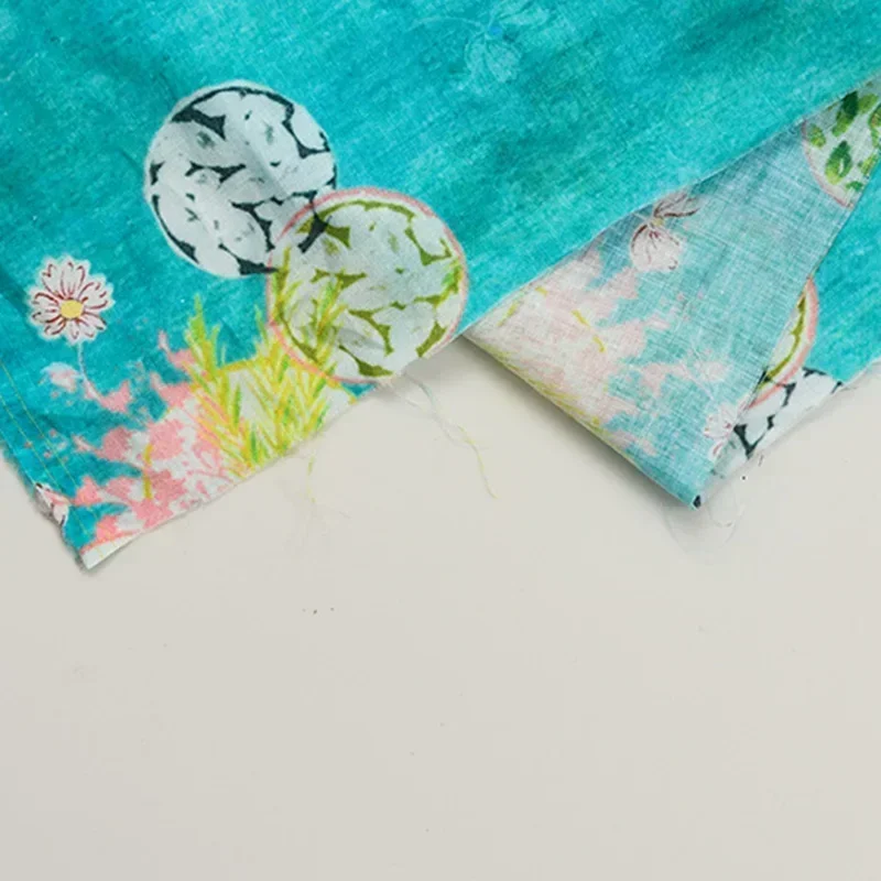 50X 100% см удобный Monet чистый рами Лен летнее тонкое китайское платье длинное