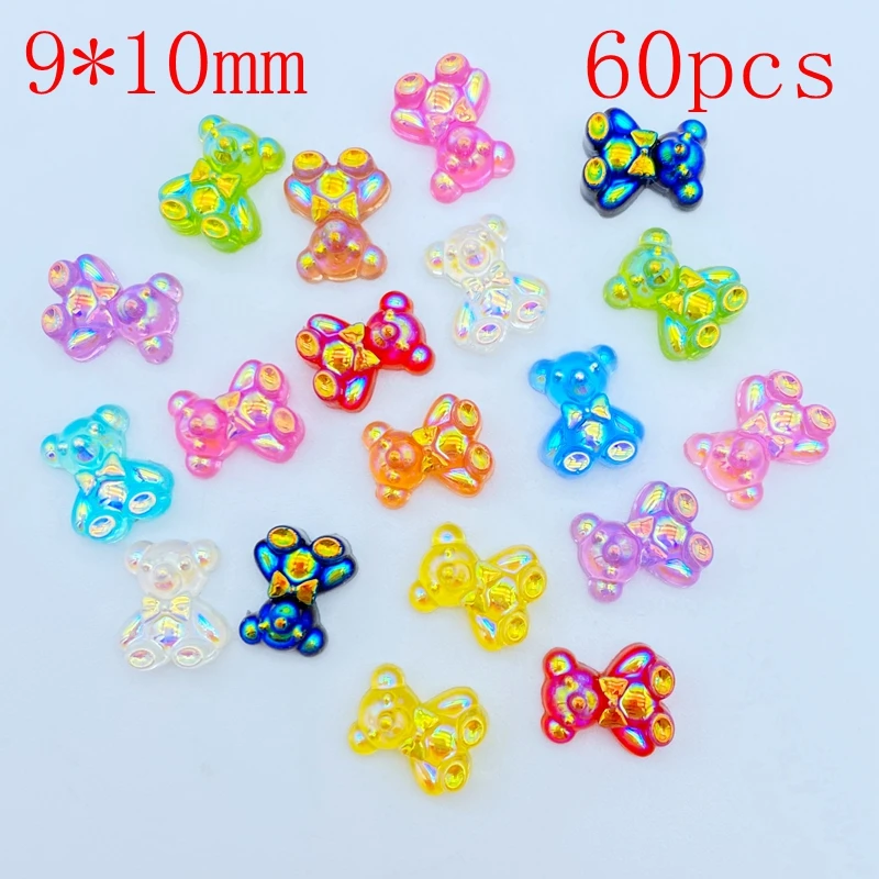 50/60/70/80 шт. Kawaii милый мини красочный медведь с плоской задней частью смоляные