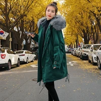 2022 new winter women windbreaker jacket loose style solid camel thick warm green wine woman coats