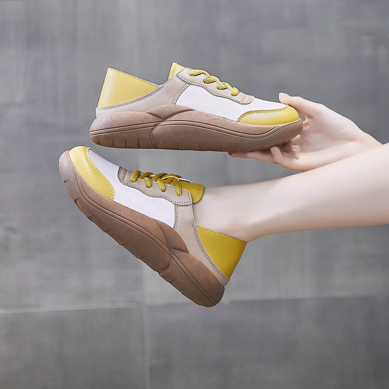 Женские Модные Повседневные Кроссовки Большие Размеры Теннисная Обувь Верх Из