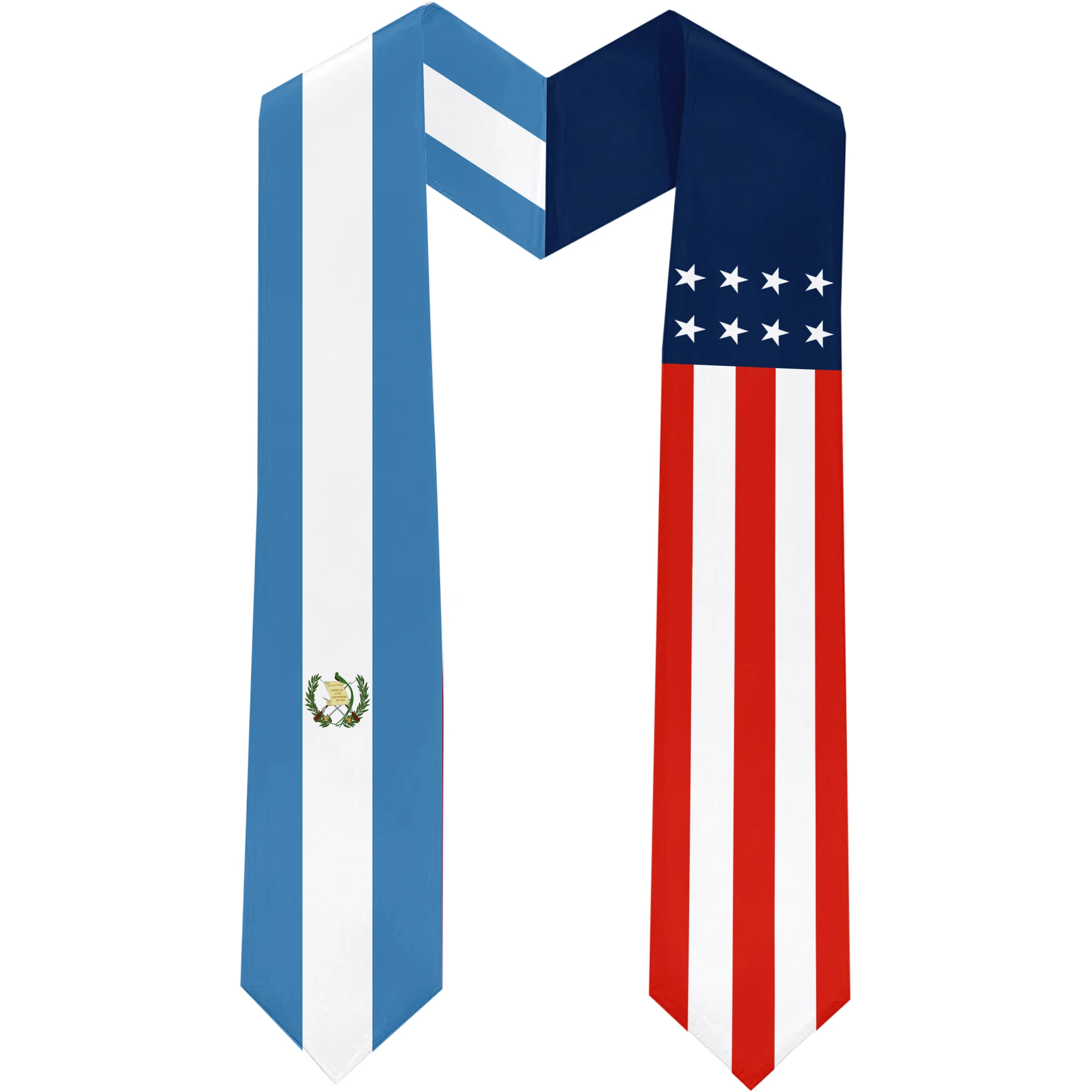 Флаг США и Гватемалы выпускной пояс сатин