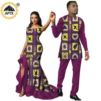 african clothes for couples african dresses for women match men suits couple clothing africa ankara print clothes s20c009