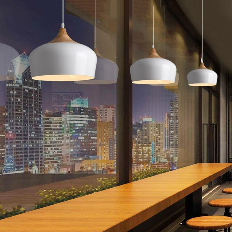 

Japanese Style Minimalist Restaurant Chandelier Nordic Makron Metal Pendant Lamp Living Room Bar Table Study Decor Pendant Light