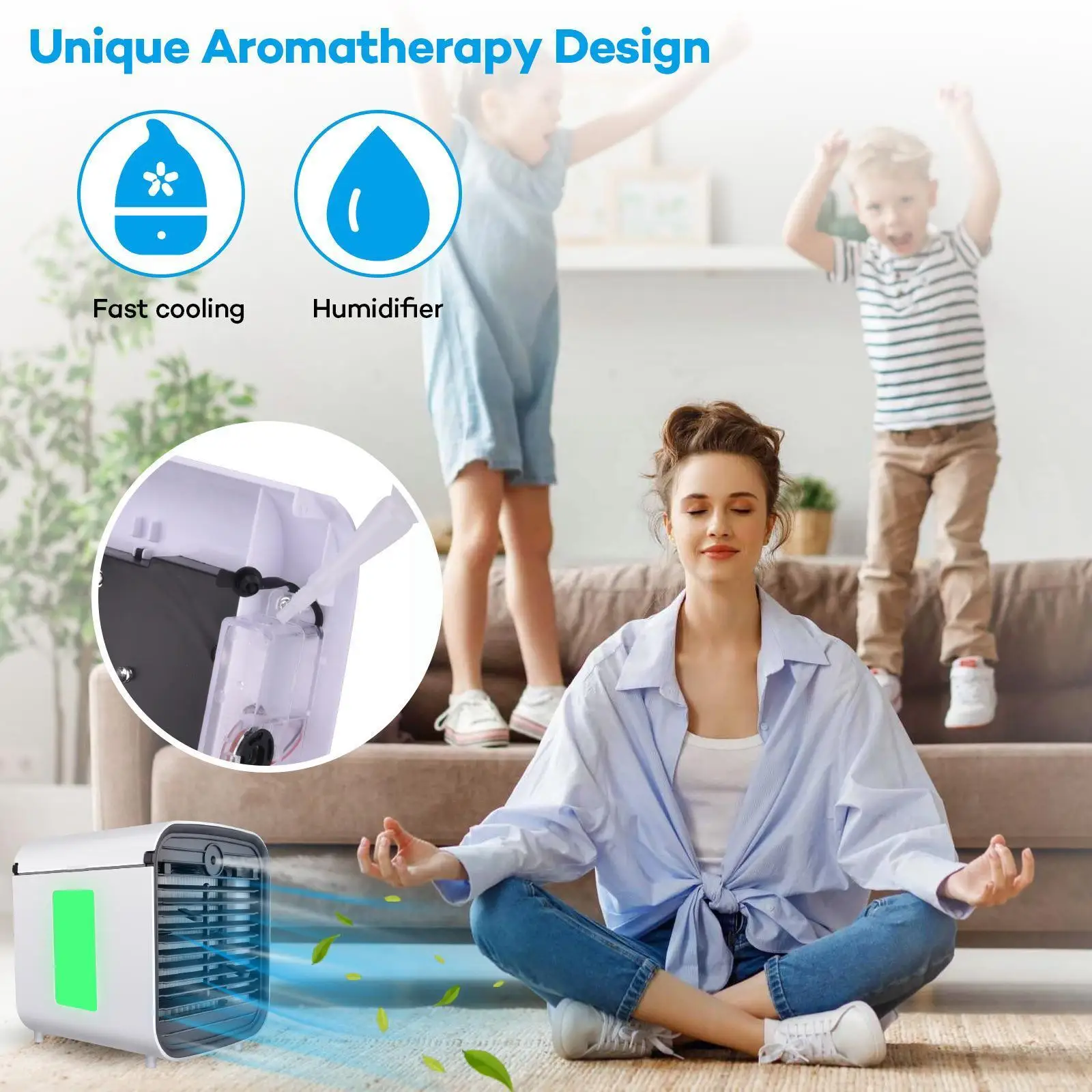 

Summer Air Conditioners Fan Portable USB Fan Office Fast Humidifier Shipping Cooling Device Fan Home Purifier Air Condition K0C9