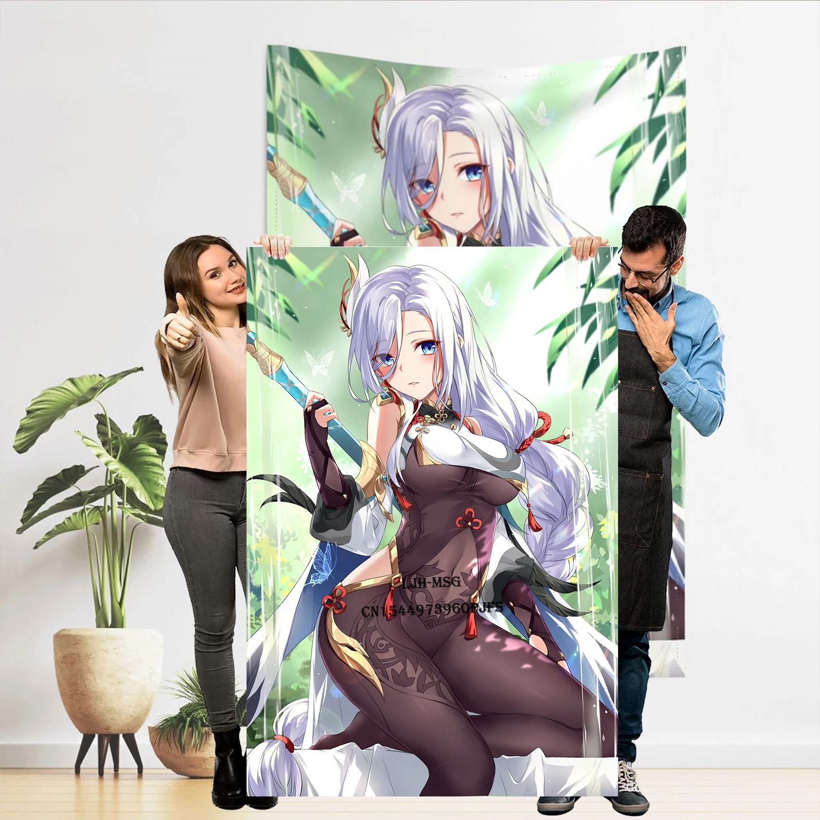 

Genshin Tapestry Anime Sexy Poster Tapestries Huge Breats Belle Wall Hanging Adult Tapestries Hentai H Doujinshi Merch Stuff