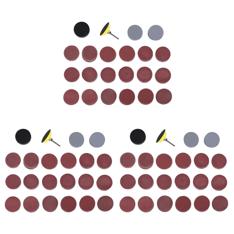 

600 шт. 50 мм 2-дюймовый шлифовальный диск, шлифовальные диски, бумага зернистости 80-3000 с абразивной полировочной пластиной 1 дюйм + хвостовик 1/4 ...