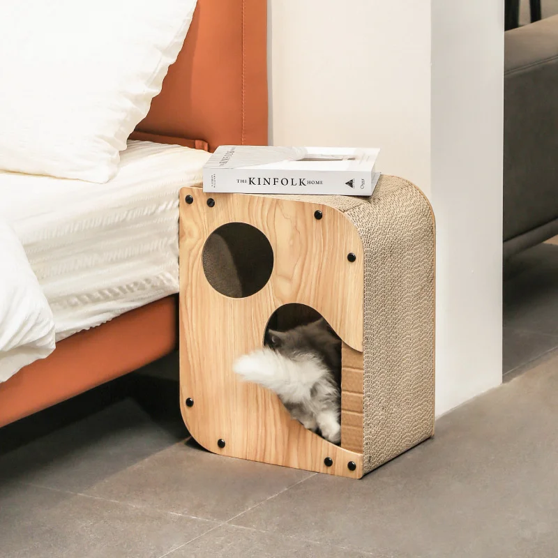 

Cat Scratching Board Creative DIY Pet's Tree Hole Shape Nest House Vertical Dander Resistant Eco Cat's Toy Pet's Supplies