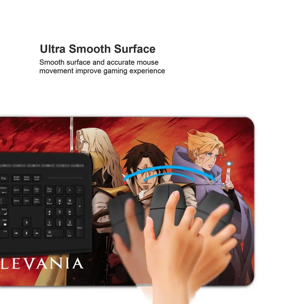 Фото Коврик для мыши Game C-Castlevania, нескользящий, резиновый, для геймеров, балансирующий, для компьютера, декоративный, для стола, для ноутбука, офисный, большой №4