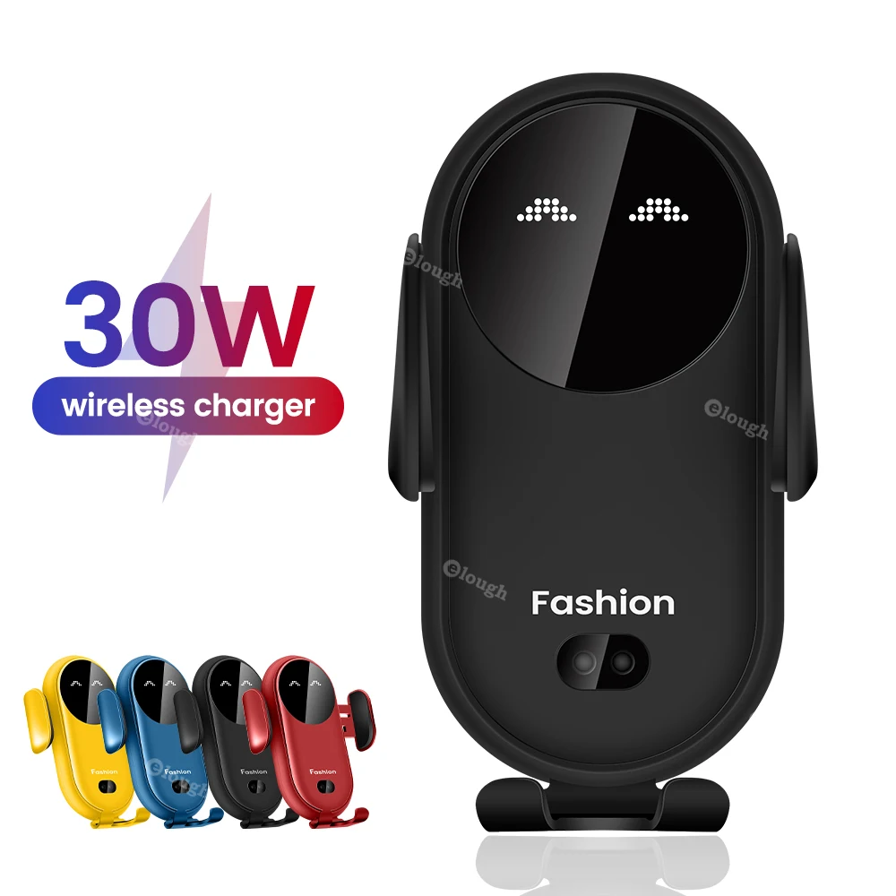 

30W Car Wireless Charger Car Phone Holder for iPhone 13 12 11 Pro Max Samsung Xiaomi Fast Charging Infrared Sensor Phone Holder
