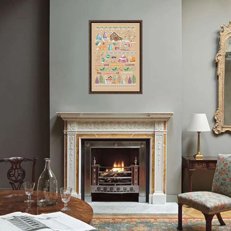 Четыре сезона-осенний пакет для вышивки крестом 18ct 14ct 11ct льняной лен холст