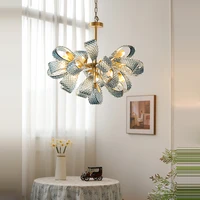 artistic blue queen crystal glass gold led chandelier lighting lamparas de techo suspension luminaire lampen lustre for foyer