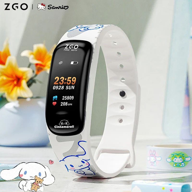 

Sanrio Smart Watch Cinnamoroll Cartoon Caller ID Heart Rate Measurement Blood Pressure Smart Sports Bracelet Student Gift