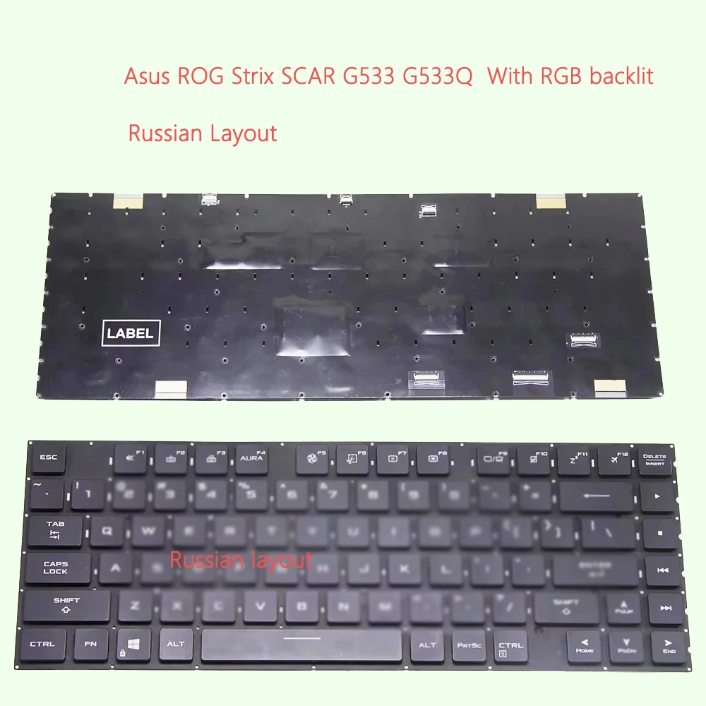 Клавиатура для Asus ROG Strix SCAR G533 G533ZX G533Q G533QS G533Z G533ZS с RGB-подсветкой Русская раскладка