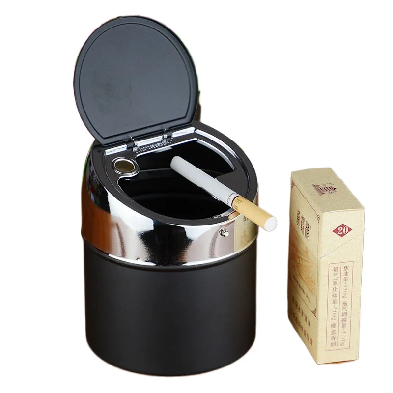 

Home Decoration Storage Large Stainless Steel Ashtray with Lid Creative Personality Fashion European Style Gift for Boyfriend