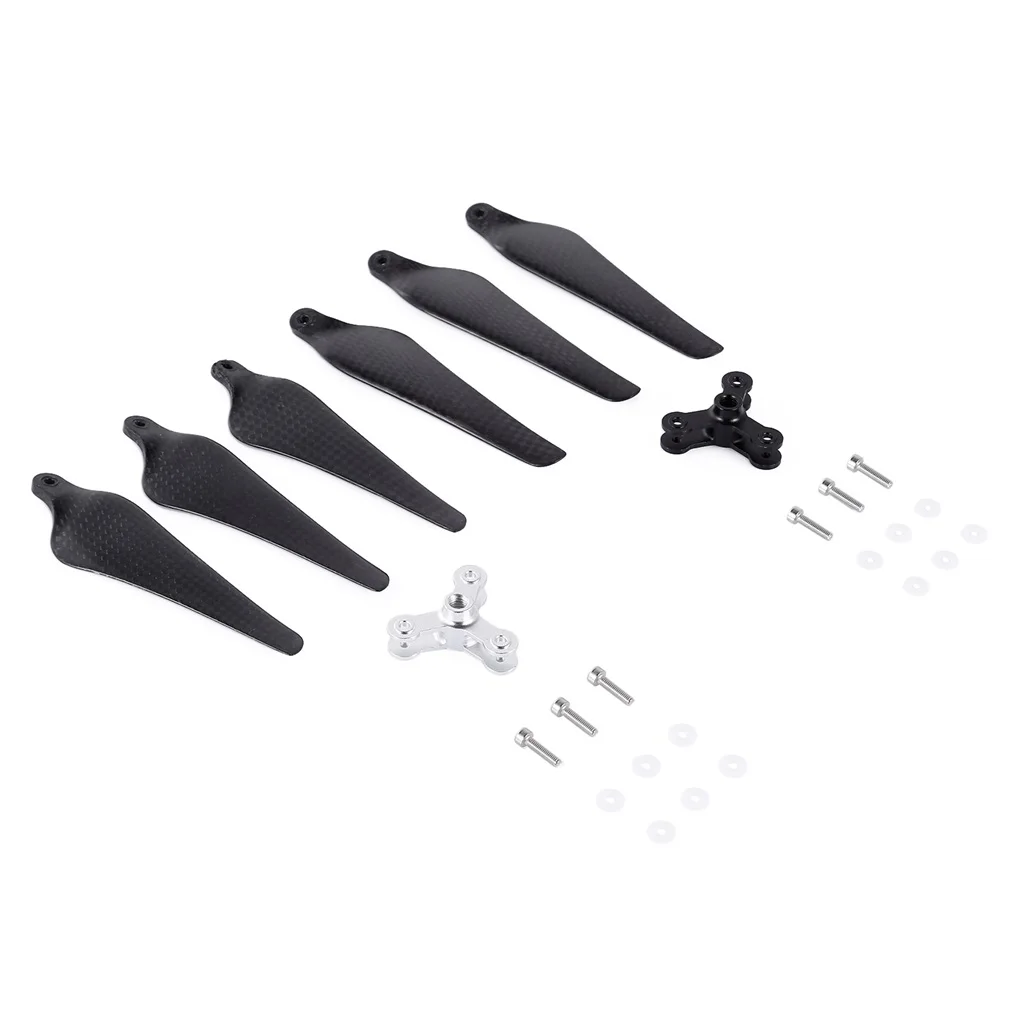 

9443 Black Carbon Fiber Self-Locking Propeller Ccw Cw 3-Blade For Rc Quadcopter Airplane Aircraft