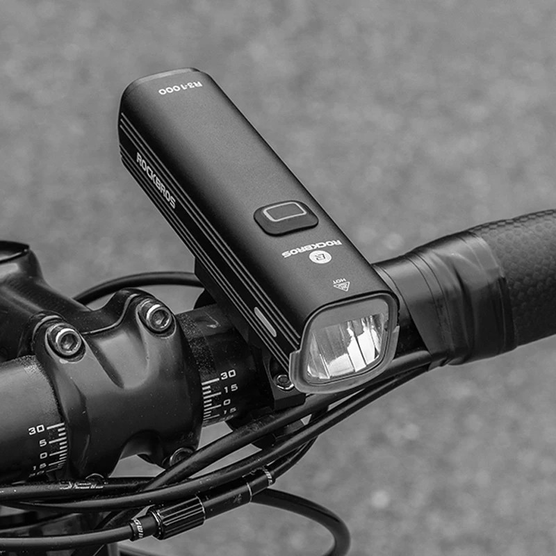 ROCKBROS Bicycle Light 1000Lumen 4800mAh Bike Headlight Power Bank Flashlight Handlebar USB Charging MTB Road Cycling Highlight