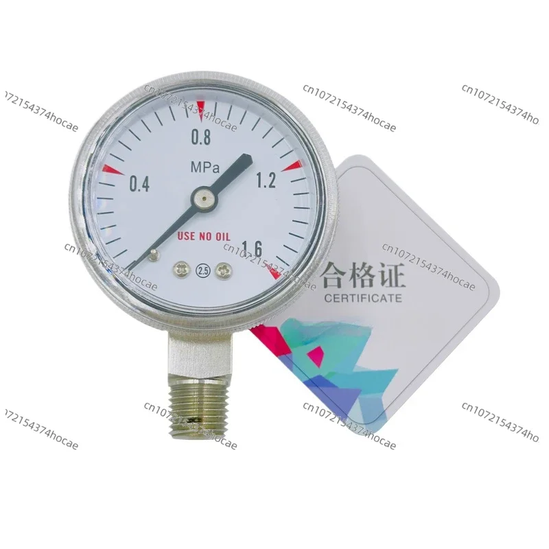 Y-50BF Манометр Редуктор из нержавеющей стали 316L Радиальный осевой манометр NPT1/4