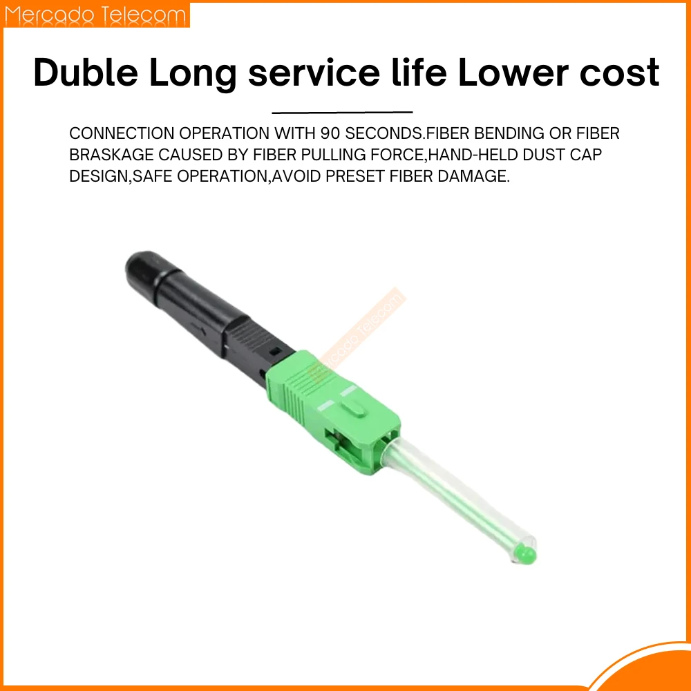 Free Shipping Hot Melt Type 10pcs SC/APC Fast Fiber Optic Connector Optical fiber Fusion FTTH Fast adaptor