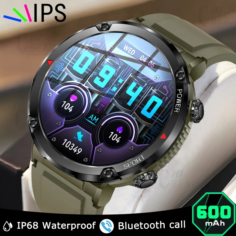 

Новый 1.6 "400*400 HD большой экран водонепроницаемый смарт часы мужчины 600 MAh большой аккумулятор фитнес трекер Bluetooth звонок мужчины SmartWatch
