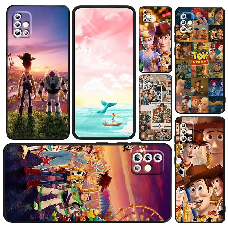 

Disney Toy Story Cartoon Phone Case For Samsung A73 A72 A71 A53 A52 A51 A42 A33 A32 A23 A22 A21S A13 A04 A03 5G Black FUnda