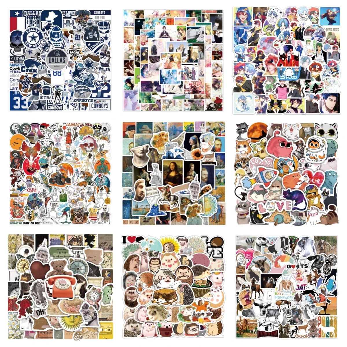 10/30/50 шт. популярные наклейки с животными серия мультфильмов коз граффити