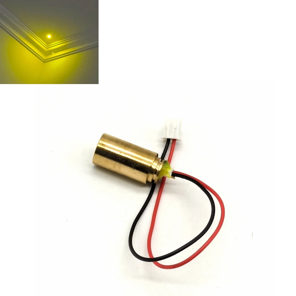 

571 нм 10 МВт лазерный модуль с желтой точкой DC2V-12*21 мм