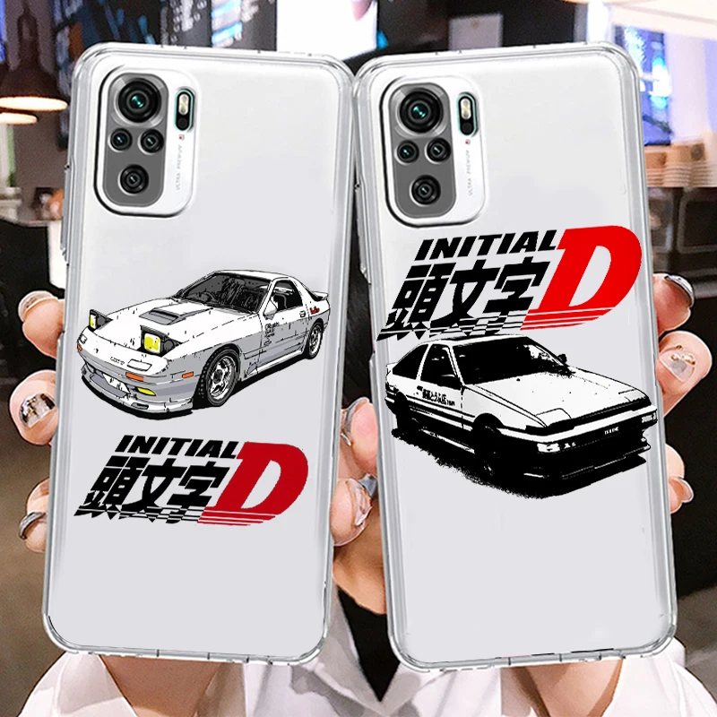 

Anime Initial D AE 86 Racing For Xiaomi Redmi Note 11E 11S 11 11T 10 10S 9 9T 9S 8T Pro Plus 5G 7 5 Transparent Phone Case