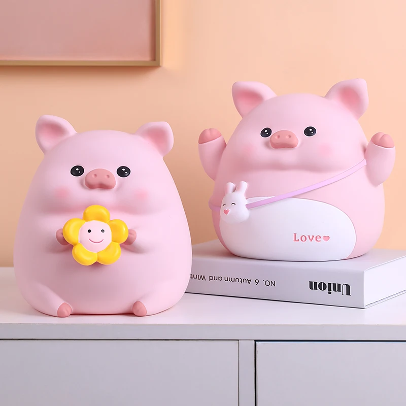 

Cute Pig Piggy Bank Saving Hidden Storage Wedding Secret Coin Money Box Adult Children Cartoon Living Room hucha Home Decor