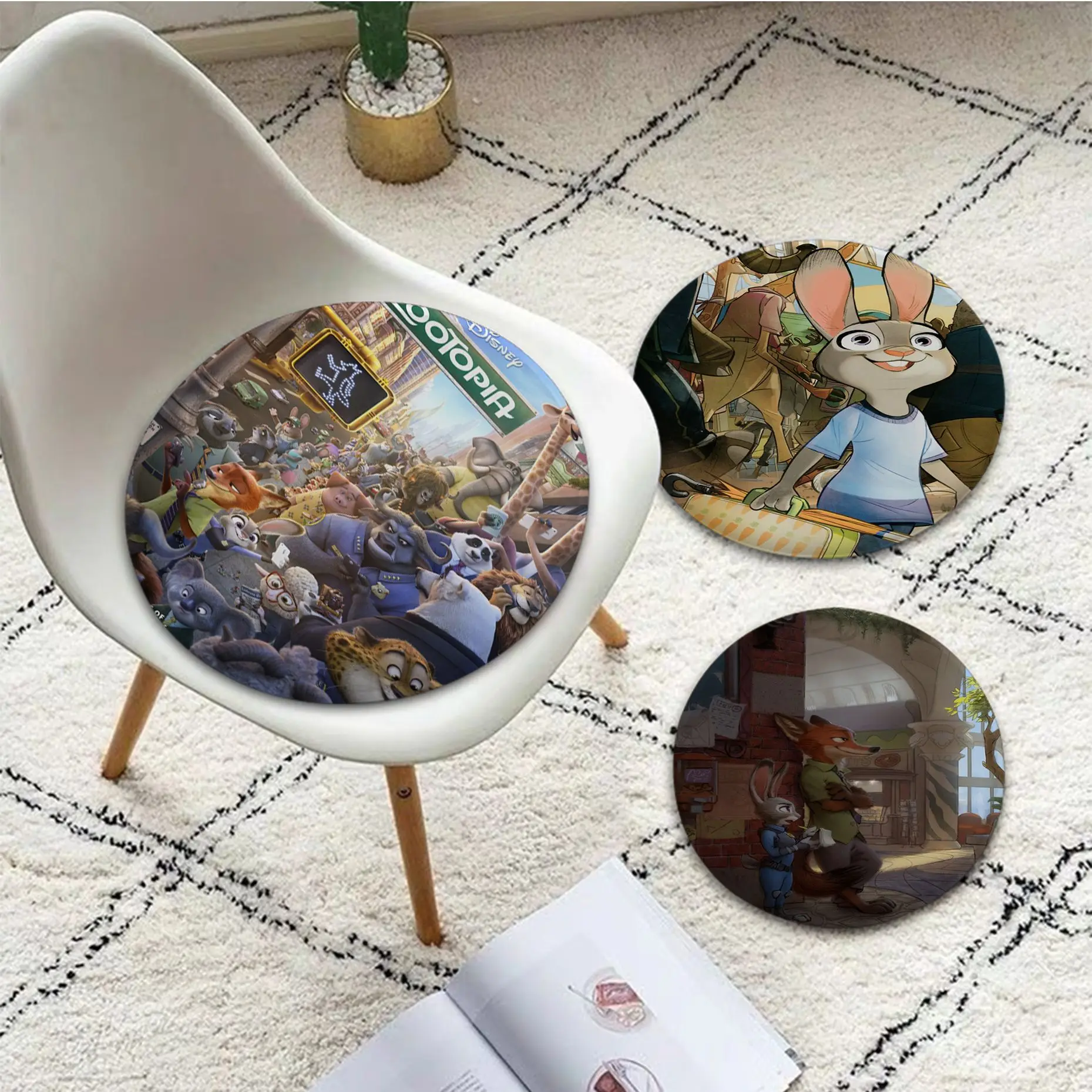 

Disney Zootopia Decorative Plush Cushion Home Back Cushion Soft Comfortable 50x50cm Chair Mat Pad