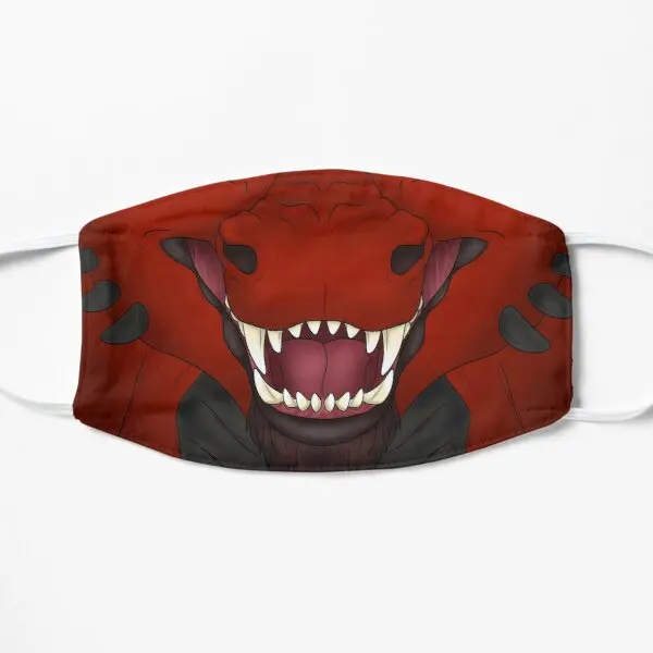

Western Dragon Red Version Flat Printing Face Mask Health Protective Pattern Washable Dustproof Winter Accessories Anti Dust