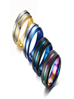 simple and refreshing inner and outer spherical light plate stainless steel titanium ring rings for women