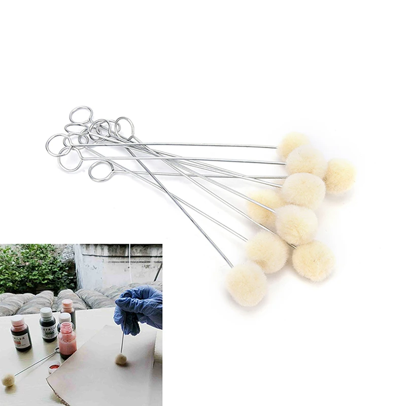 

30pcs Leather Tool Accessories Wool Daubers Assisted Dyeing Wools Ball Brush