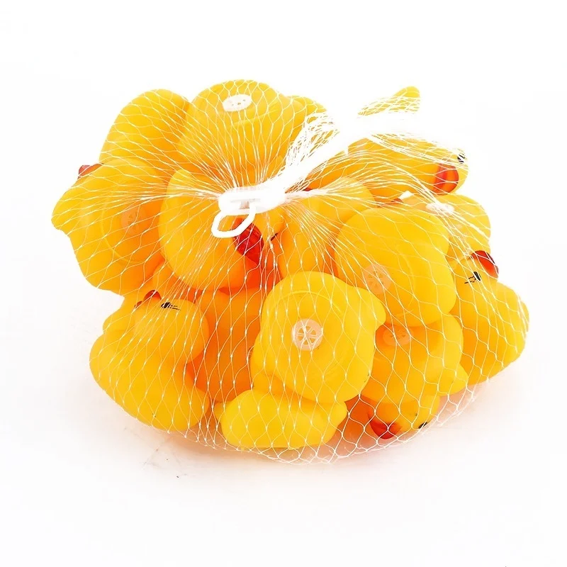

20pcs/lot Tiny Ducks Toy Cute Baby Kids Squeaky Rubber Mini Ducks Baby Shower Water Bath Toys for Toddle Children Birthday Gift