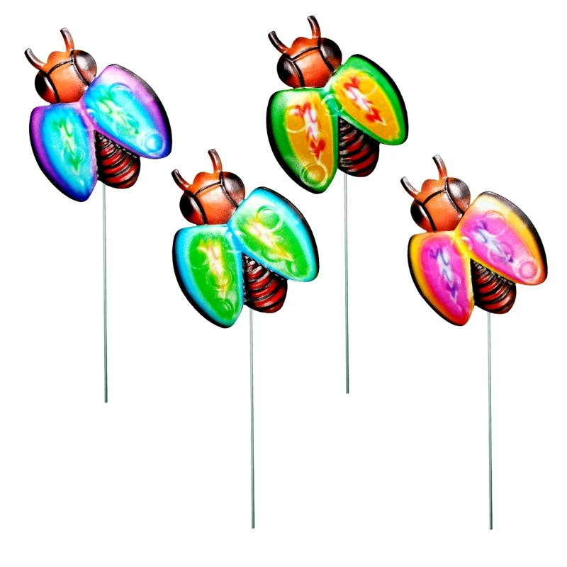 

Металлическое украшение в виде жука на колышке, украшение для сада на открытом воздухе, для внутреннего дворика, газона, изысканное украшен...