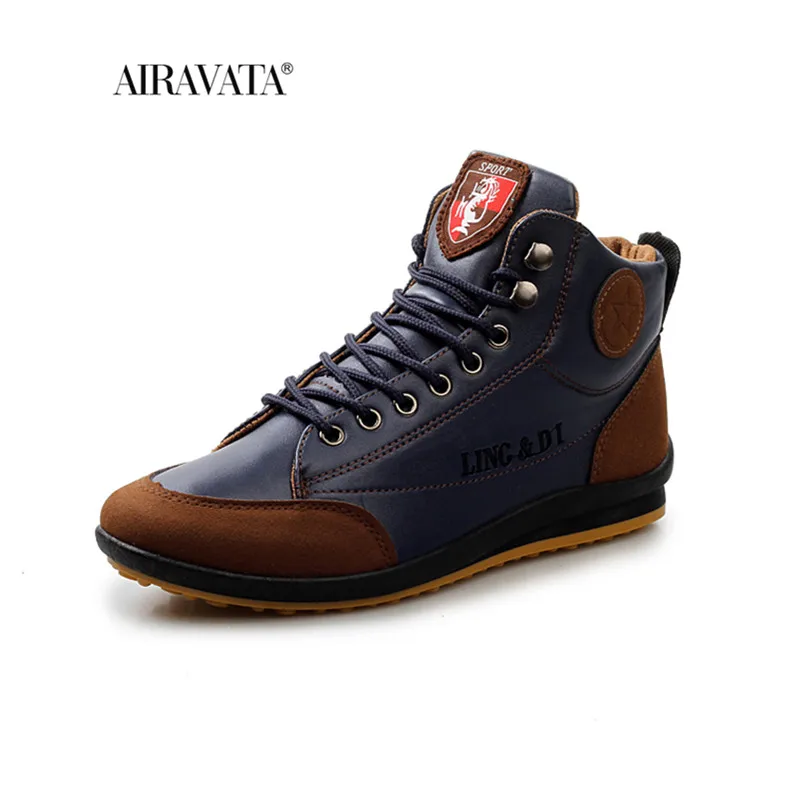 Men Casual Leather Walking Shoes Lace Up PU Wearable Comfortable Flatform Driving Shoe Working Three Colors
