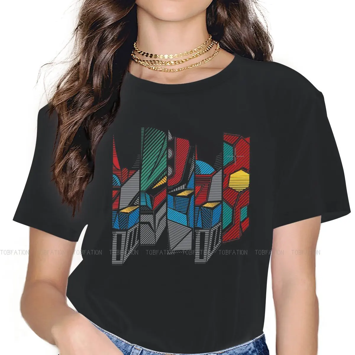 

137 Go Nagai Five Women Clothes UFO Robot Goldrake Grendizer Anime Plus Size Korean StyleT-shirt Harajuku Vintage Female Top