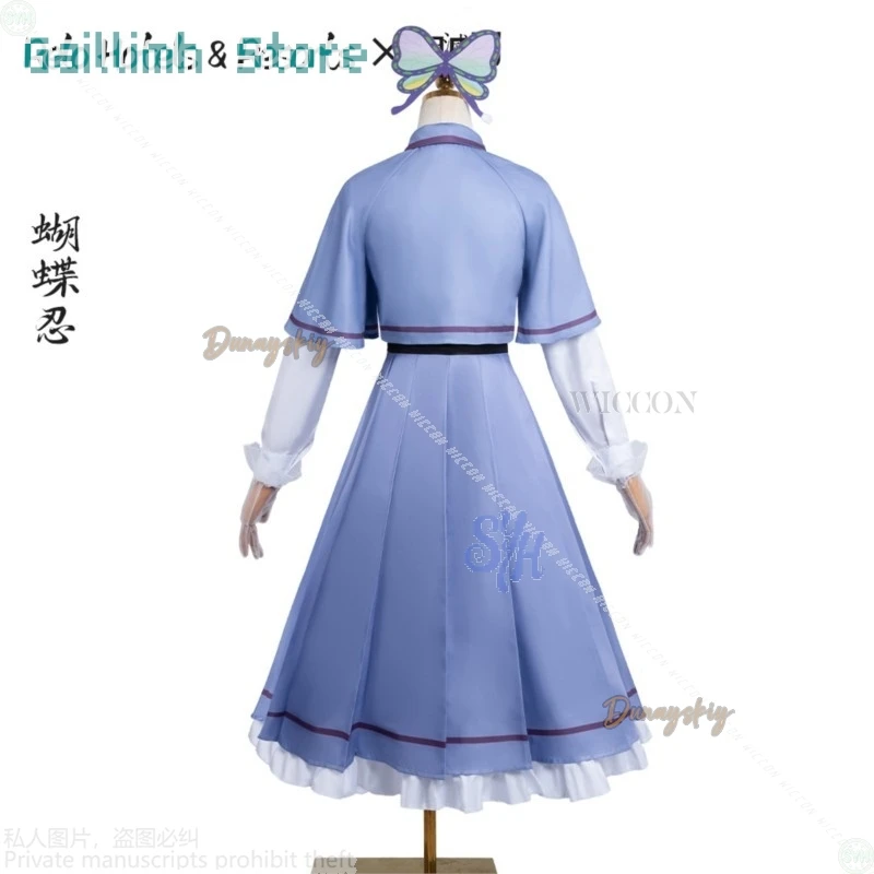 Фото Аниме Relooo Hotel Comovement Kostuums Kochoou Kawaii Shinobbu Элегантное красивое платье Фиолетовая Лолита Бабочка Хэллоуин №5