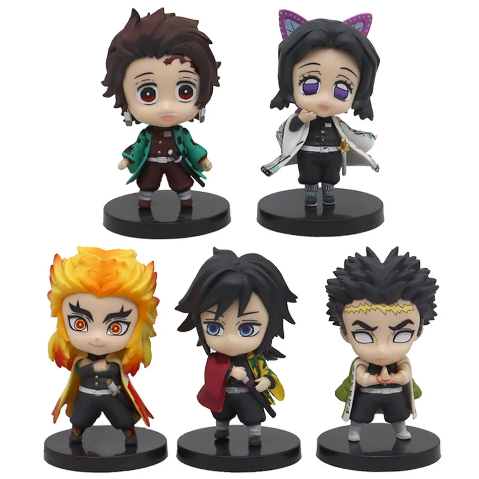 

5pc/set Anime Demon Slayer Figure Kamado Tanjirou Nezuko Action Figures PVC Model Toys Zenitsu Figurine Inosuke Kimetsu No Yaiba