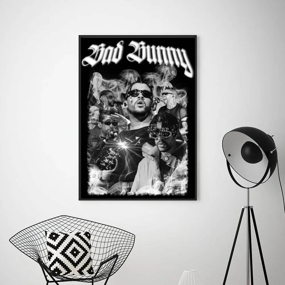 Постер Singer B-Bad Bunny настенные картины для украшения гостиной и дома