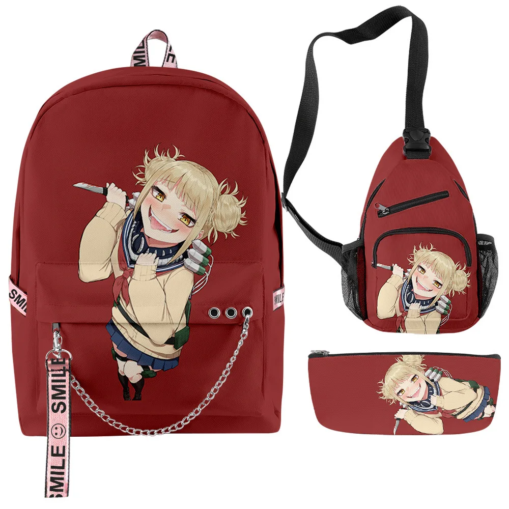 

Fashion Trendy My Hero Acedemia 3D Print 3pcs/Set Student School Bags multifunction Travel Backpack Chest Bag Pencil Case