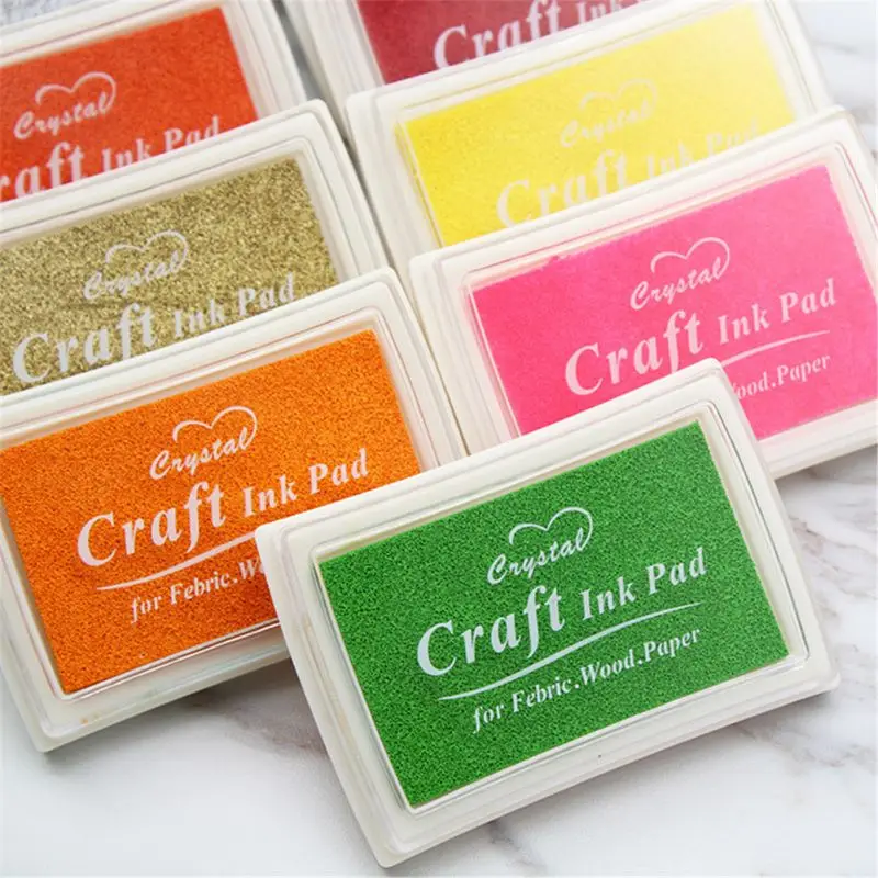 

15Pieces Ink Pads 15 Colors Ink Pads Washable for Kids Fingerprint Students School Home Rubber Stamps DIY Scrapbooking C5AE