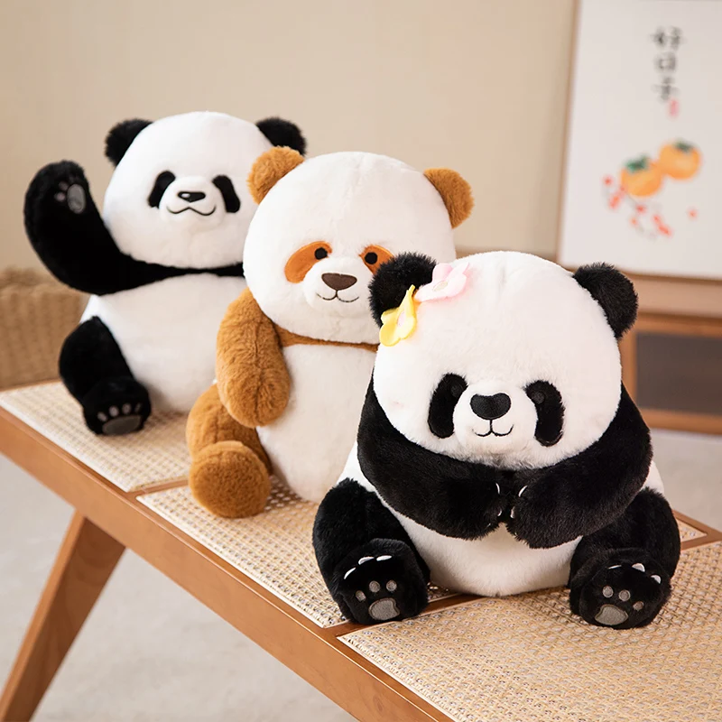 

Kawaii Giant Panda Plush Toy 30cm Cute Panda Bear Peluches Soft Stuffed Animal Doll Nice Birthday Gift for Children