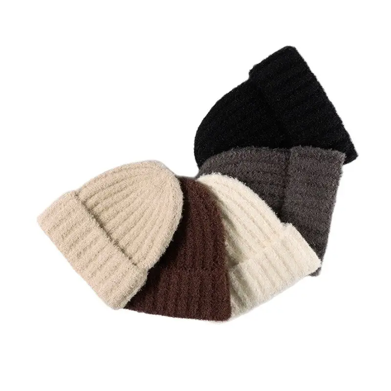 

Winter Knitted Hat for Men & Women Caps Wool Fashion Simple Warm Skullies Beanies Solid Autumn Winter Beanie Cap Trendy Style