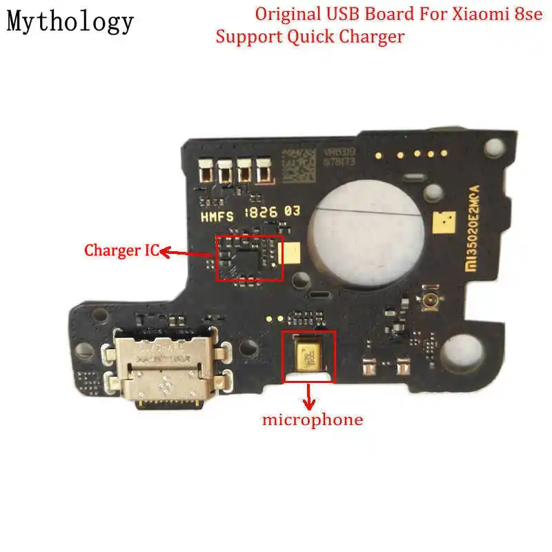 

Original For Xiaomi Mi8 SE USB Board Flex Cable Dock Connector Microphone Mobile Phone Support Quick Charger For Mi8SE