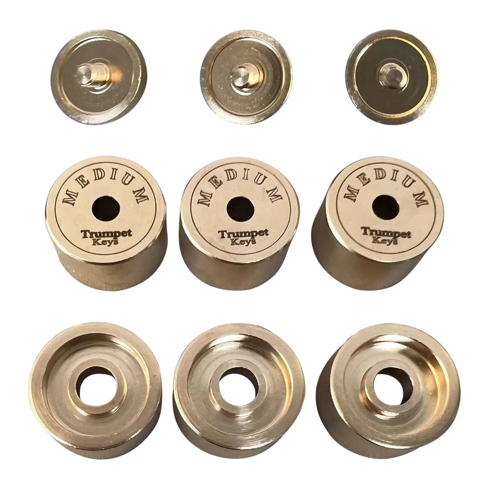 

9Pcs Trumpets Valve Caps Brass Instruments Brass Valve Parts for Replacement