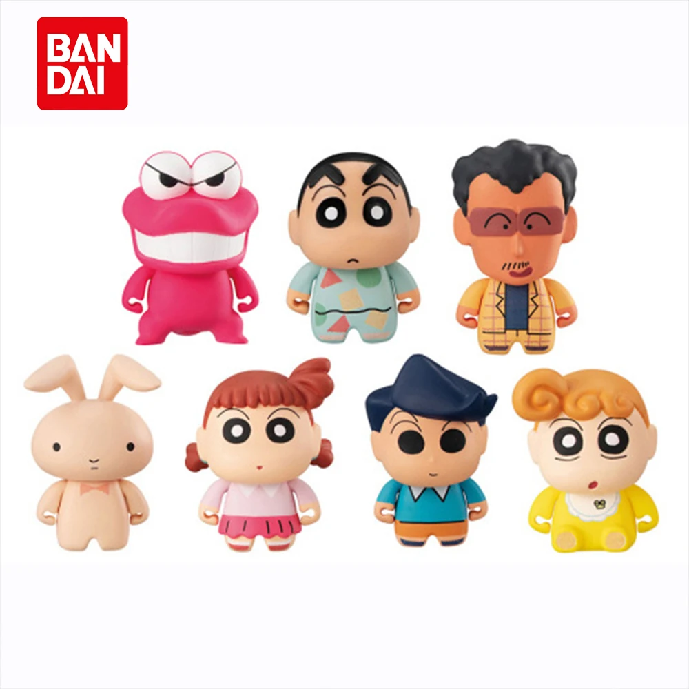 

Bandai Crayon Shin-Chan Anime Figure Gashapon Toy Japanese Kawaii Doll Kindergarten Peripheral Toys Set of 7 Pvc Material Gifts